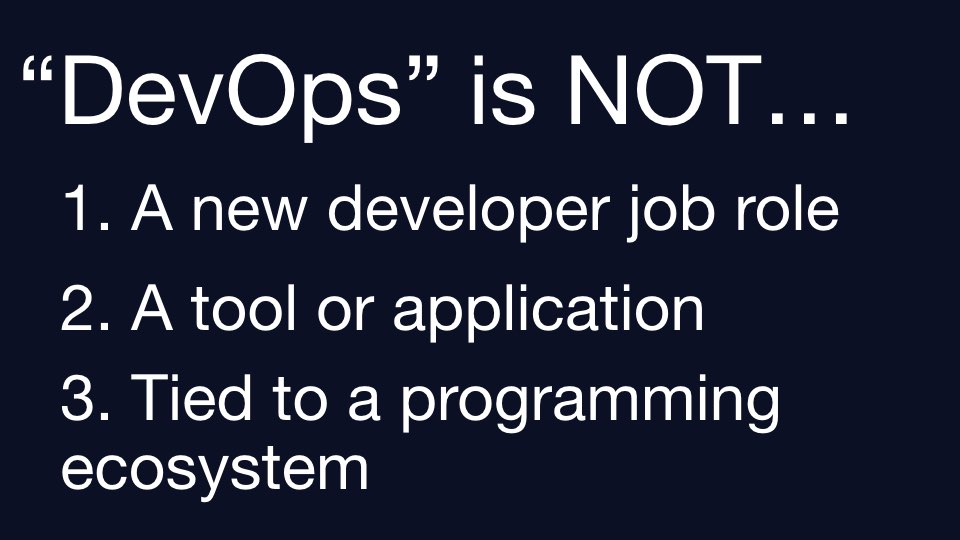 What DevOps is NOT.